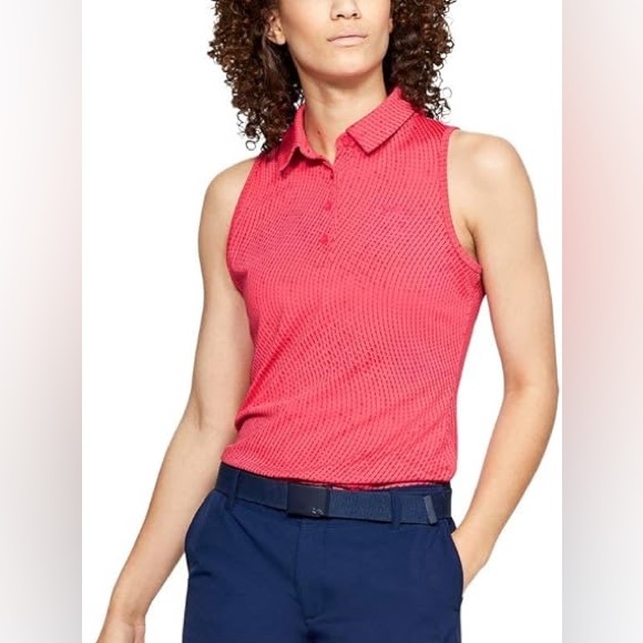Under Armour Ladies Zinger Novelty Sleevless Polo Shirt | Xsmall | Perfection - Picture 1 of 10